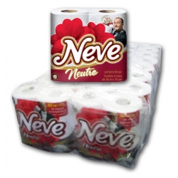 PAPEL HIGIÊNICO NEVE - FARDO COM 16 PACOTES DE 4 ROLOS 30X10